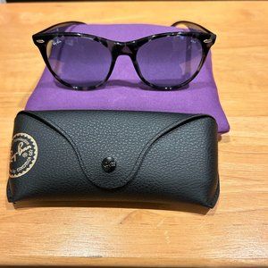 Wayfare II Washed Evolve Sunglasses - Frame: Polished Grey Havana - Lenses: Blue